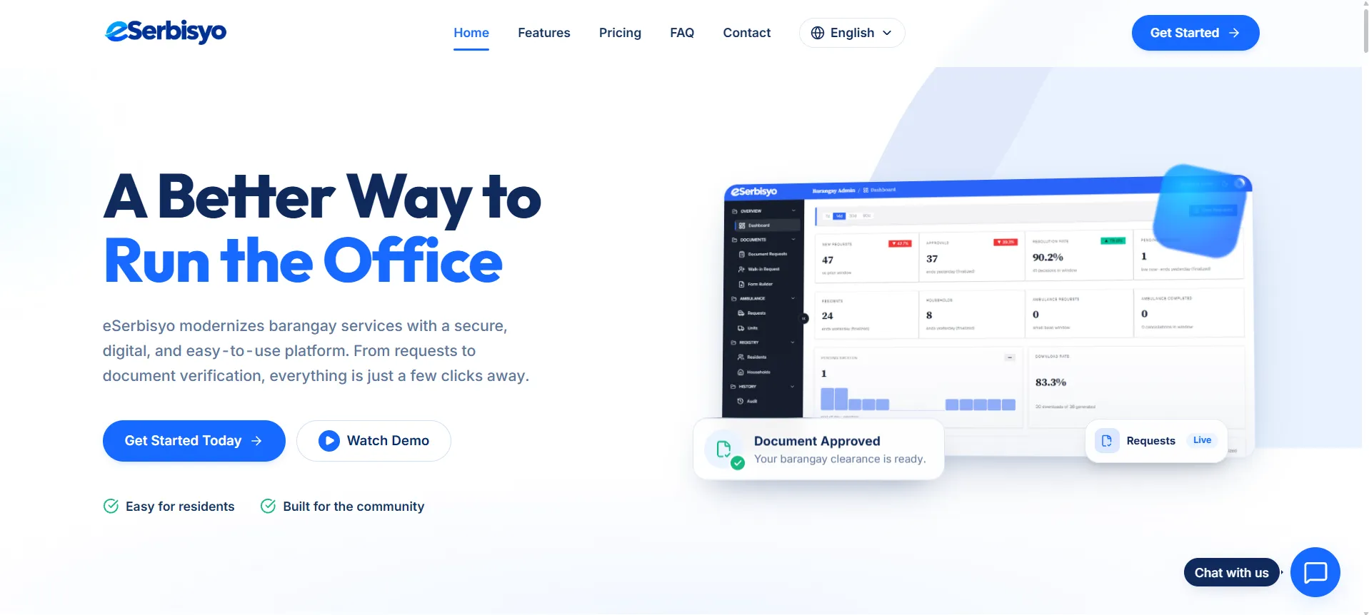 eSerbisyo.com Landing page